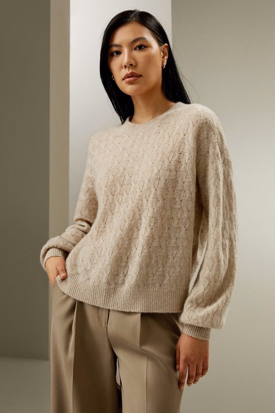 Maglione in Miscelazione di Seta e Cashmere