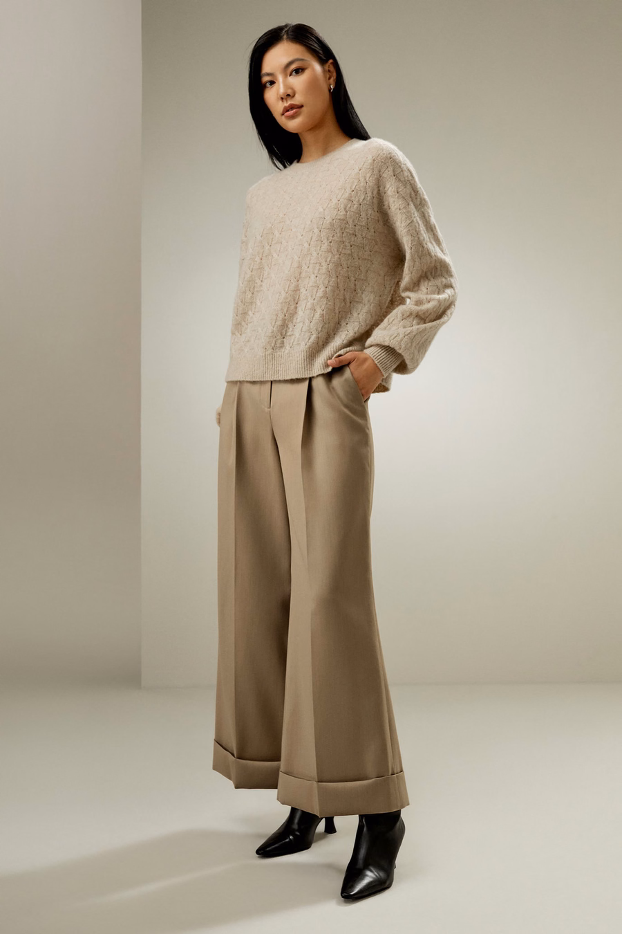 Maglione in Miscelazione di Seta e Cashmere
