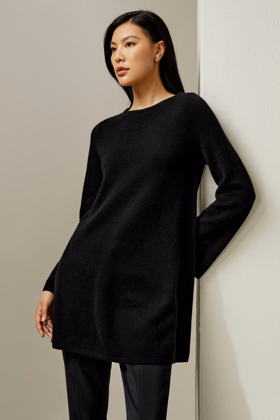 Maglione di cashmere a lunghezza media