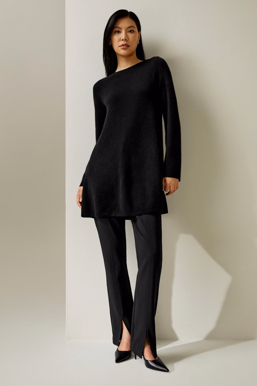 Maglione di cashmere a lunghezza media