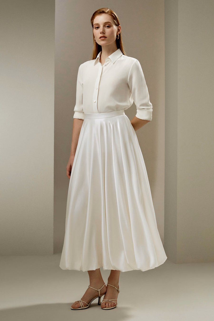 LILYSILK X LYDIA MILLEN Gonna Snowdrop