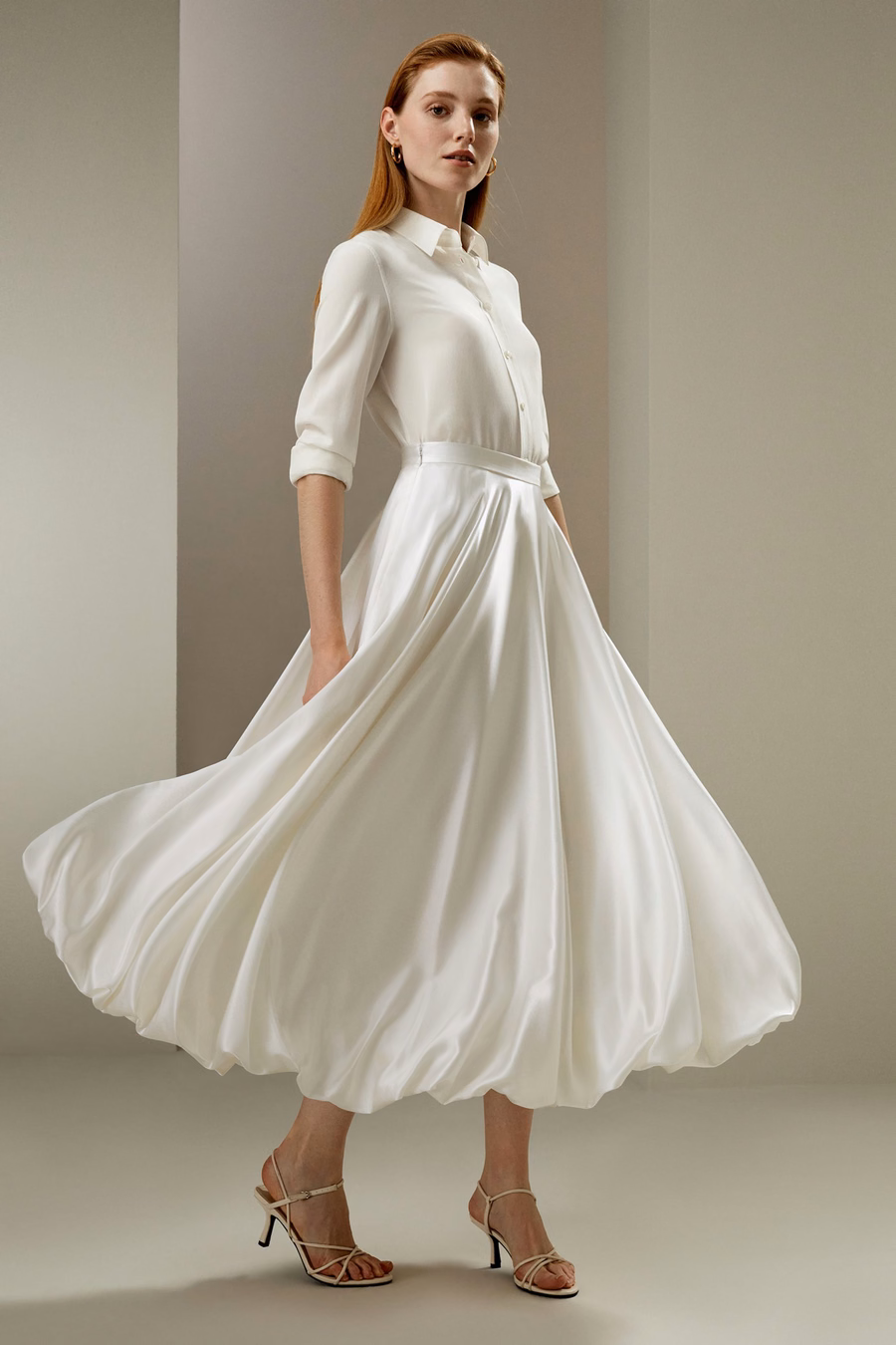 LILYSILK X LYDIA MILLEN Gonna Snowdrop