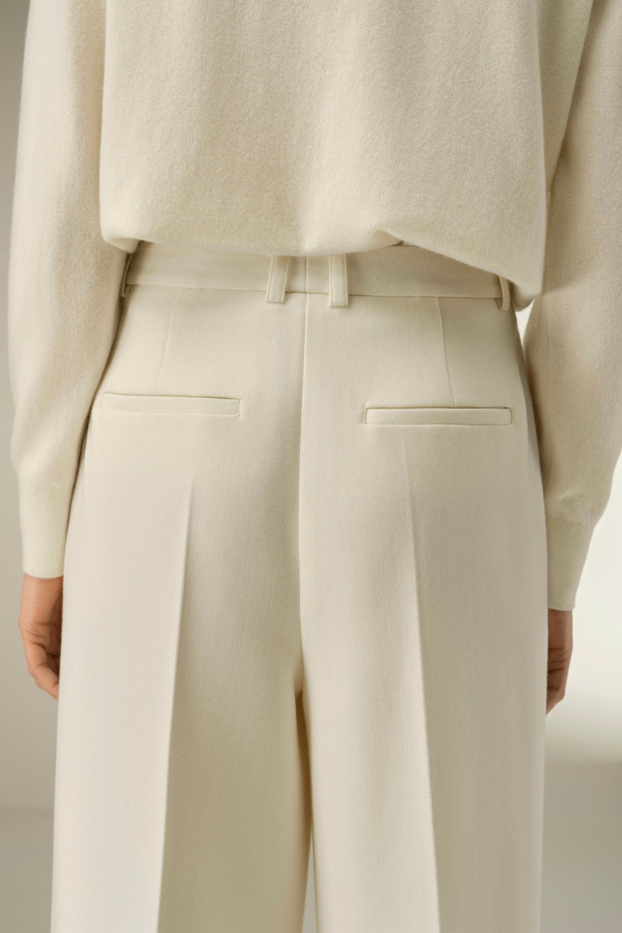 Pantaloni in misto seta-lana tweed