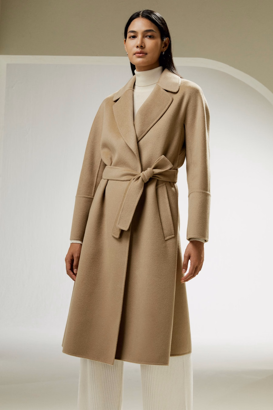 Robe Coat in misto lana doppio faccia