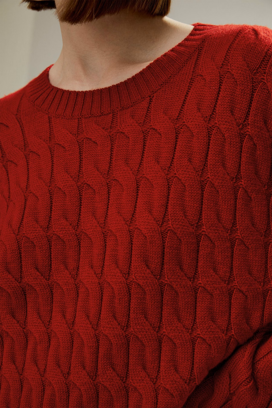 Maglione a Collo Giro in Lana Merino Ultra Fine