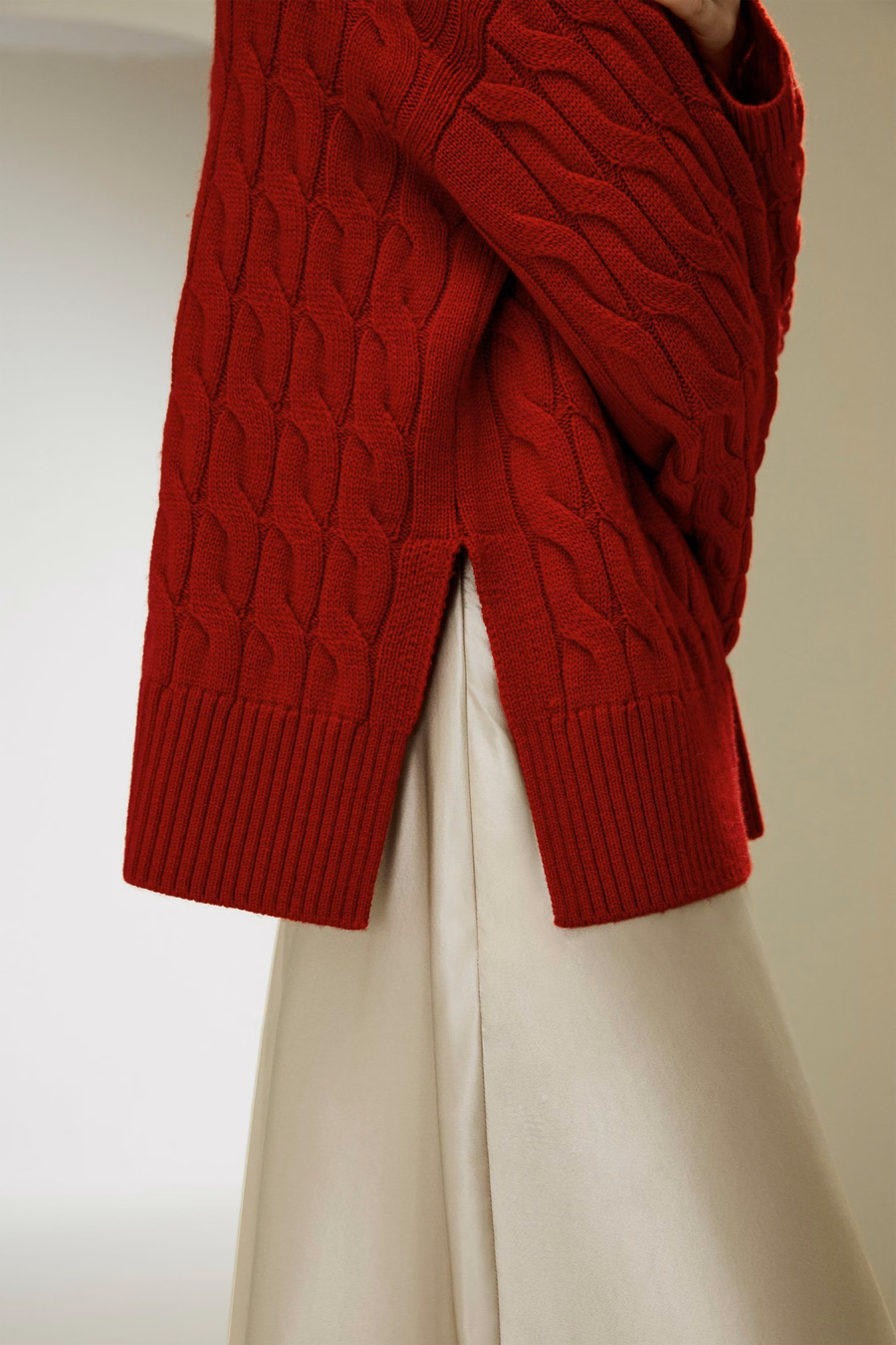 Maglione a Collo Giro in Lana Merino Ultra Fine