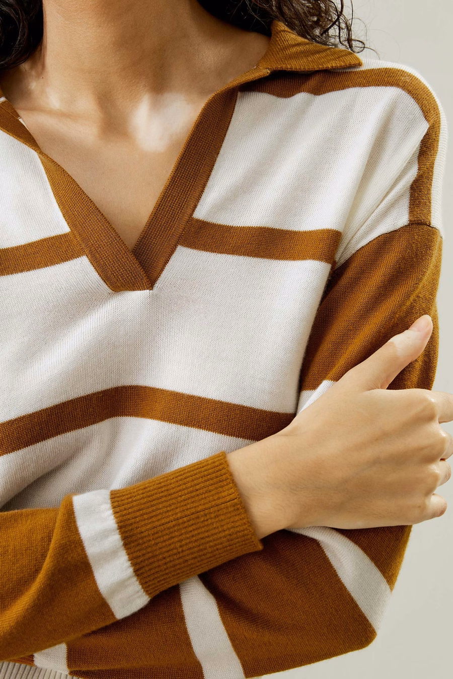 Maglione in lana Merino con polo
