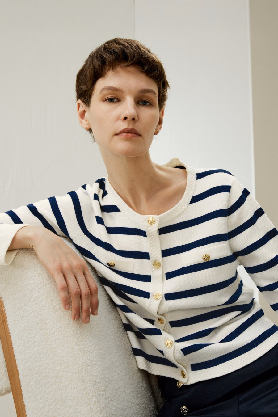 Cardigan in Lana Striata Gariana
