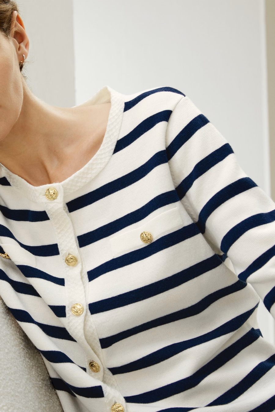 Cardigan in Lana Striata Gariana