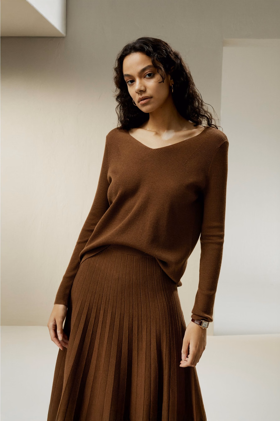 Maglione in Merino Ultra-fine a V