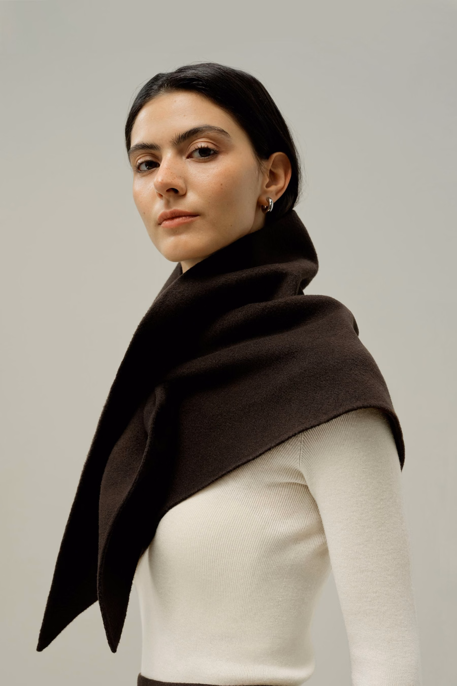 Foulard in seta e lana regolabile