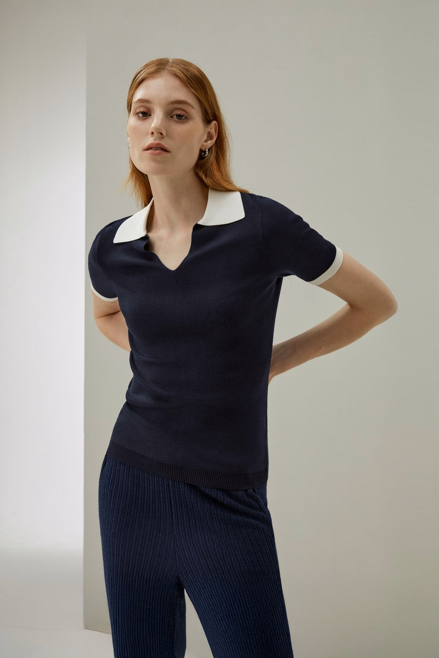 Timeless Mei Silk Knit Polo