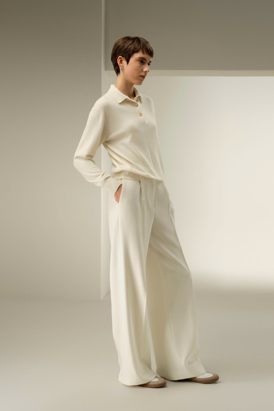 Maglietta Polo in Cashmere per Bambini