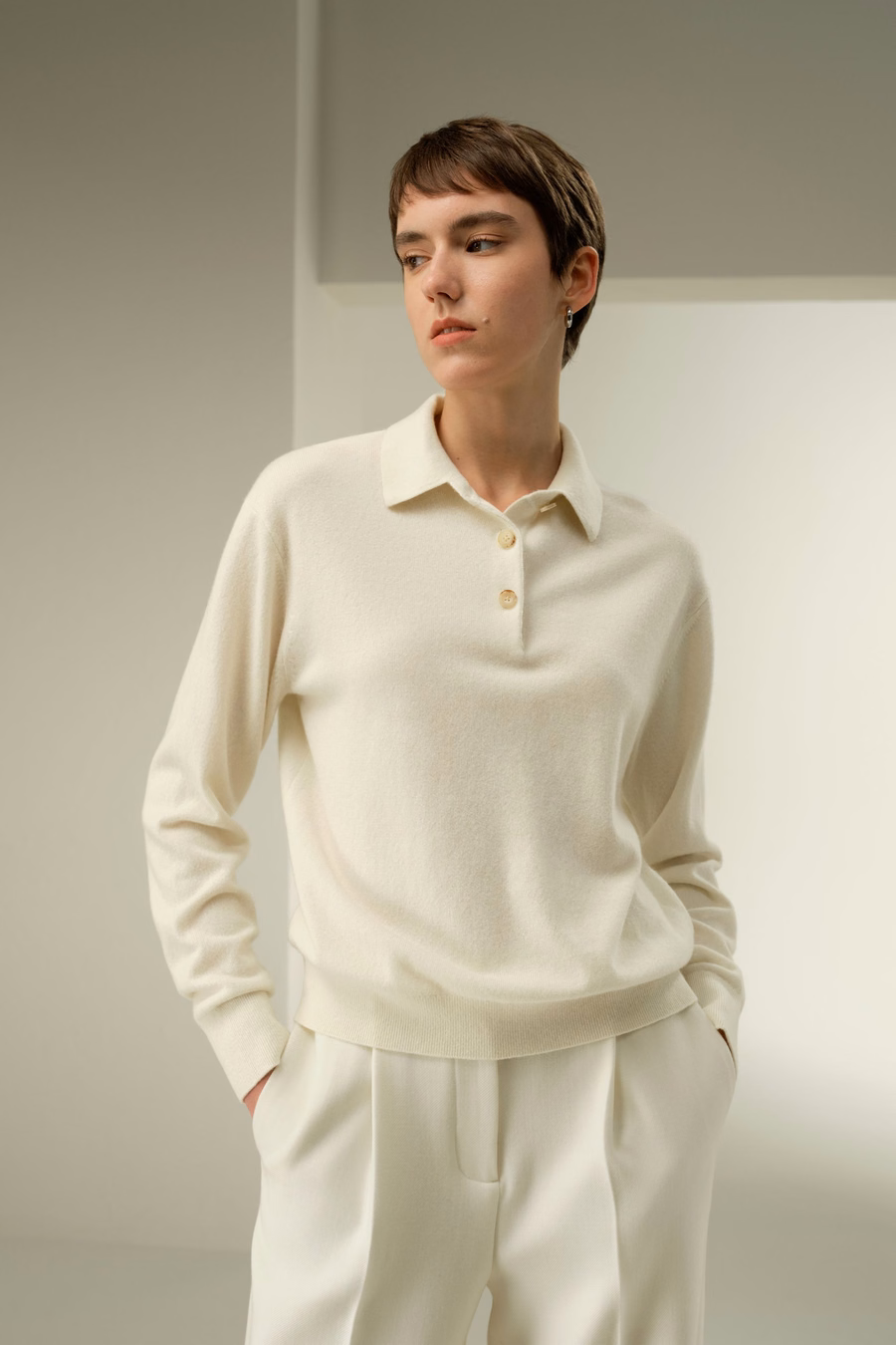 Maglietta Polo in Cashmere per Bambini