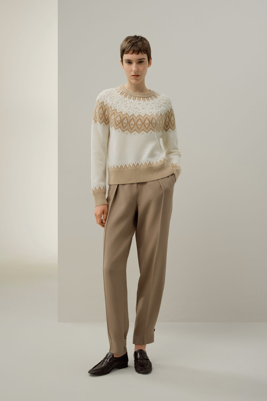 Maglione Fair Isle in Lana e Cashmere