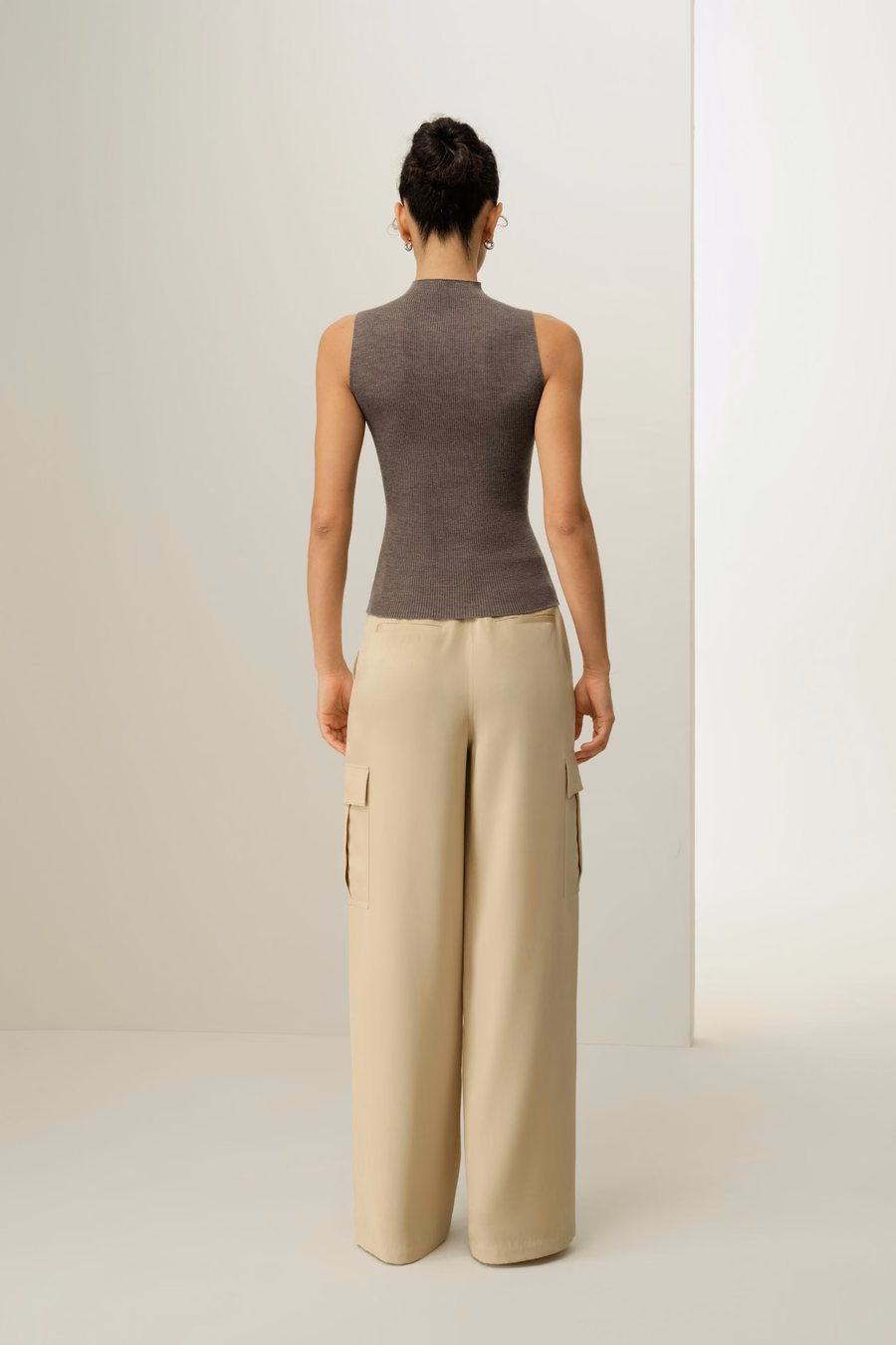 Gilet in lana lavabile a maglia senza cuciture