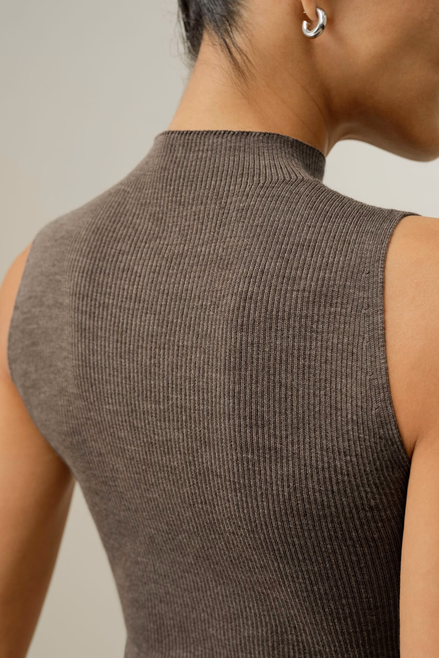 Gilet in lana lavabile a maglia senza cuciture