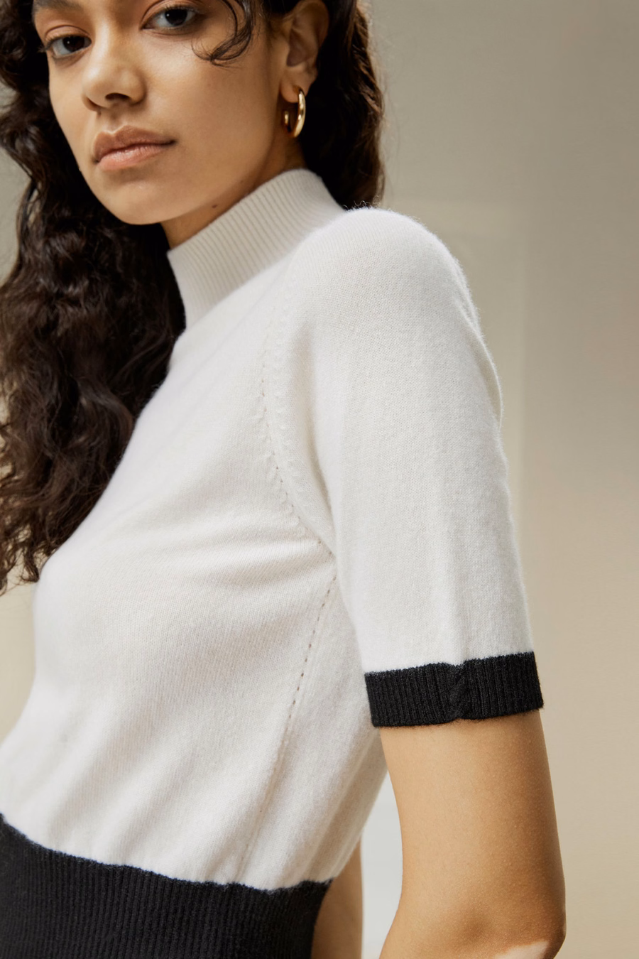 Camicia in cashmere a collo alto Gemini