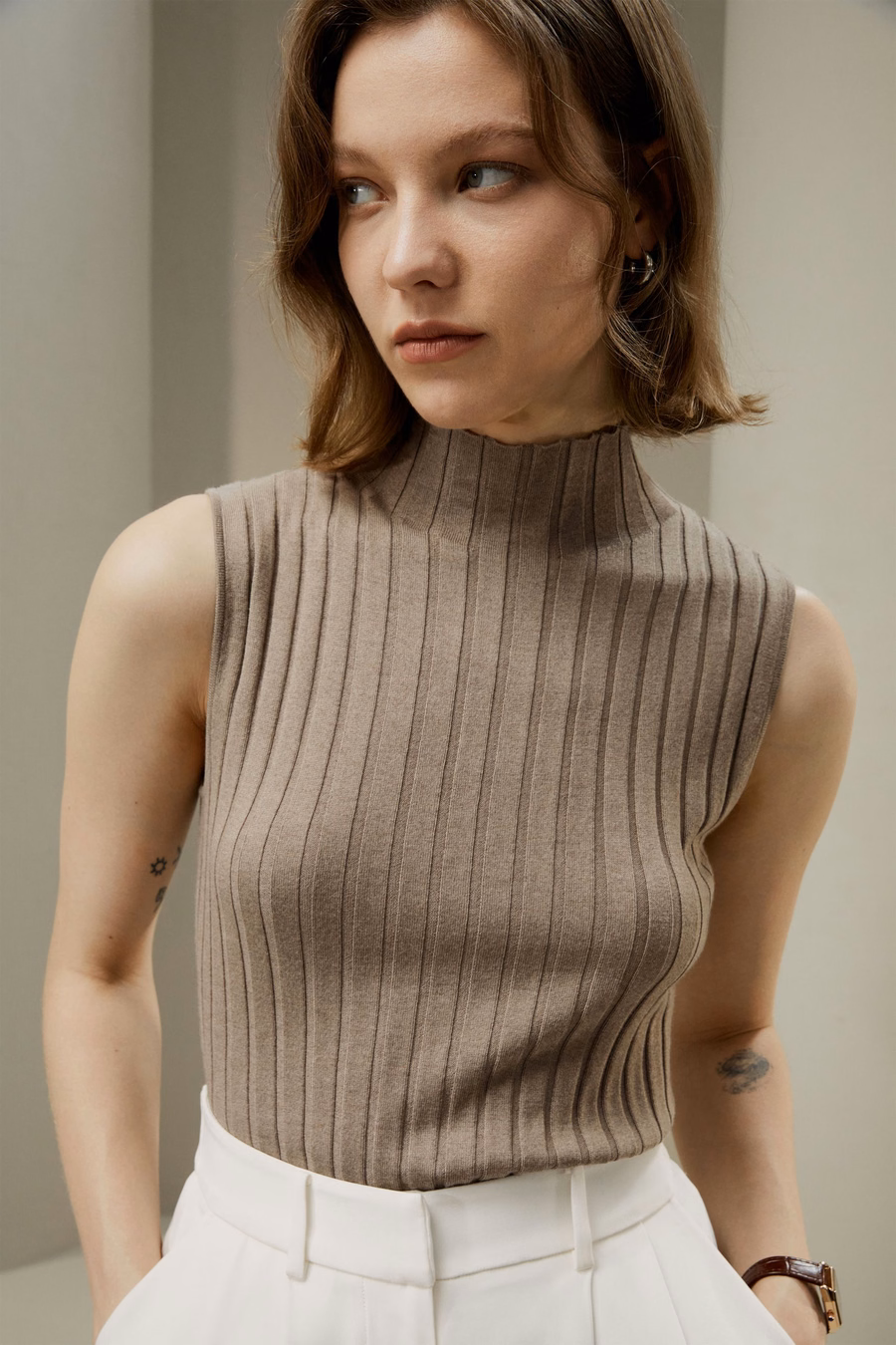 Maglione in misto seta e cashmere