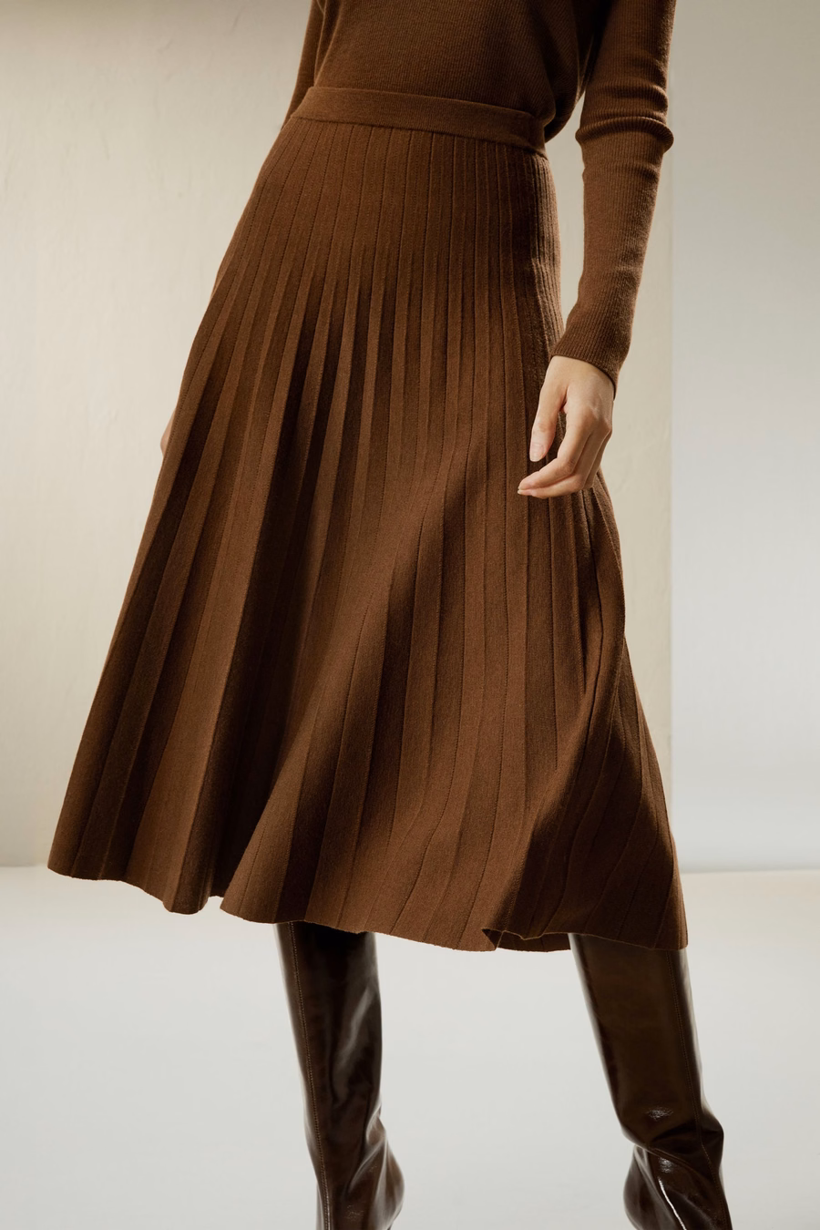 Gonna in merino ultra fine per universitari