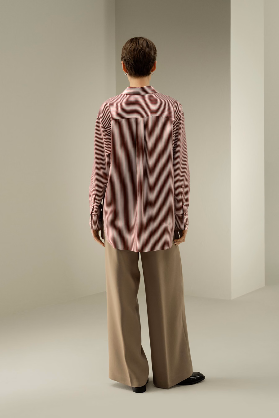 Camicia a righe oversize Ancora Red