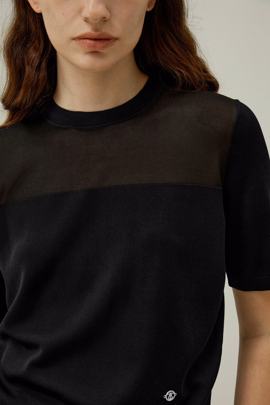 T-shirt in seta a doppio tessuto sofisticato