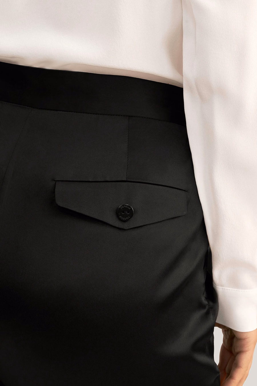 Pantaloni a sigaretta in seta Comfort Fit