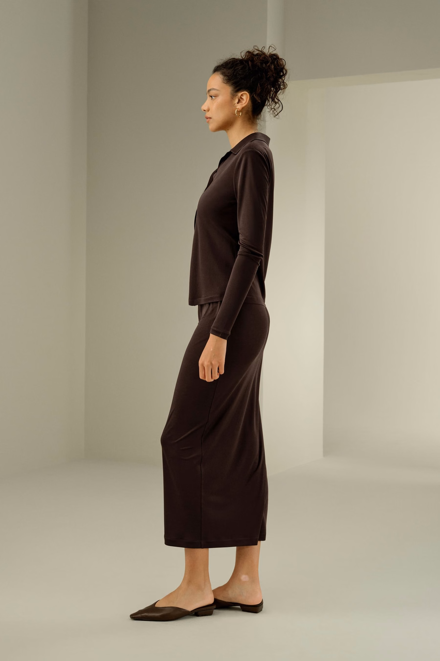 Elegante Gonna Midi in Seta