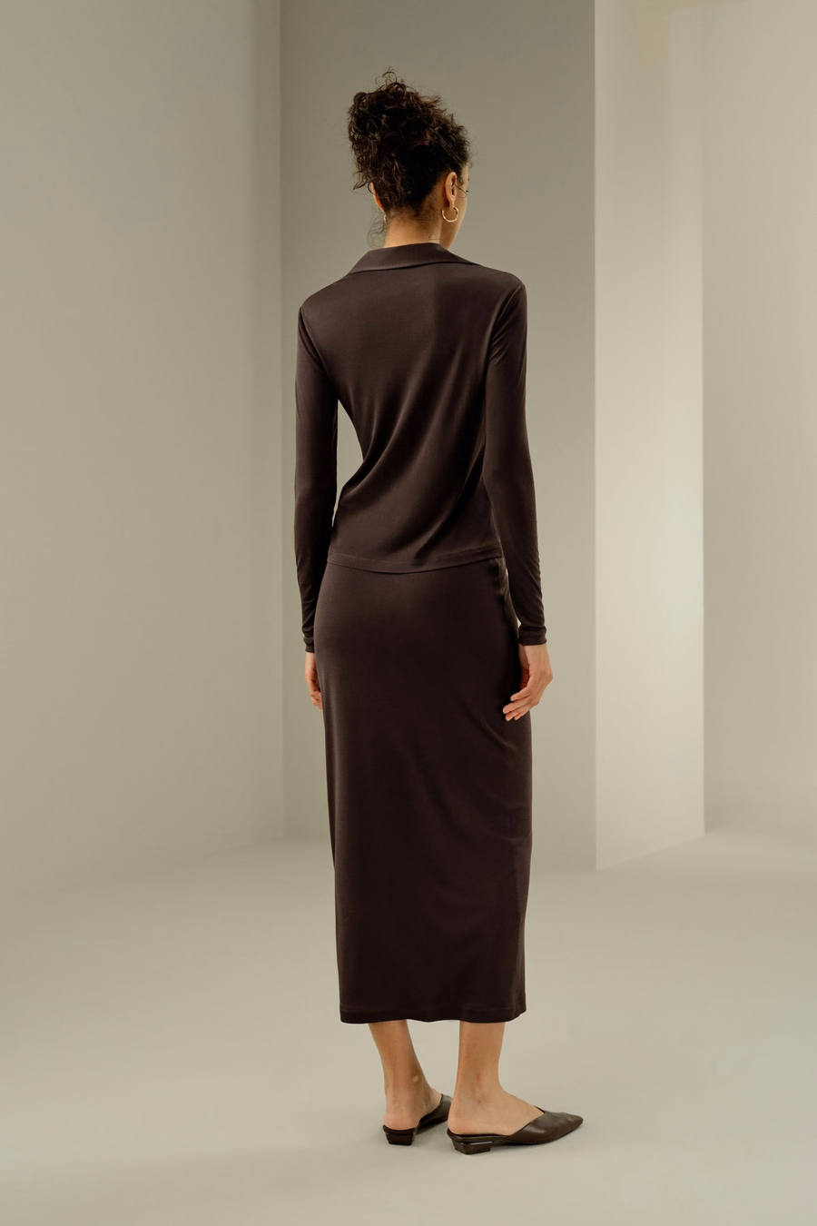 Elegante Gonna Midi in Seta