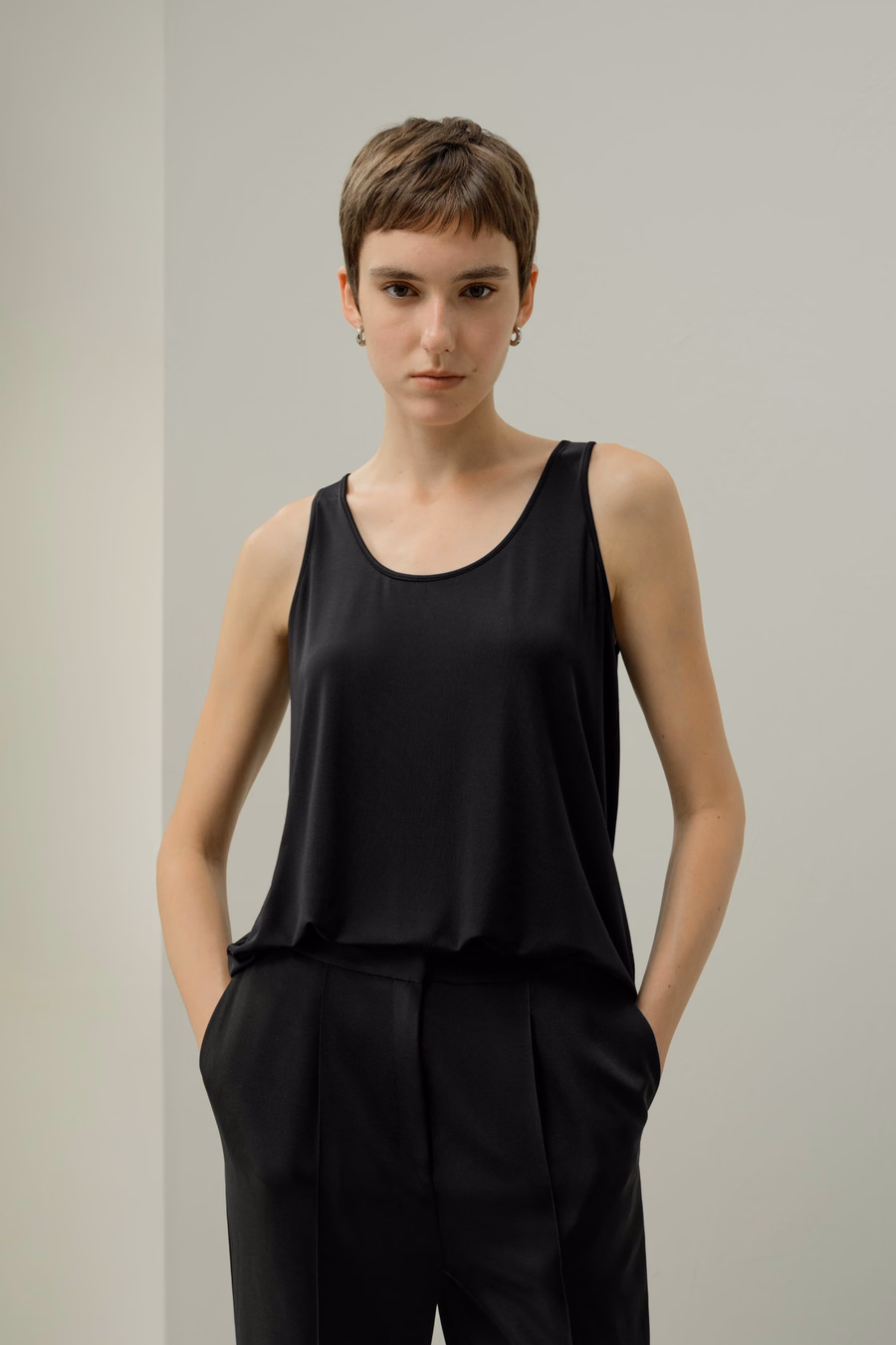 Top a Girocollo in Jersey di Seta Breeze