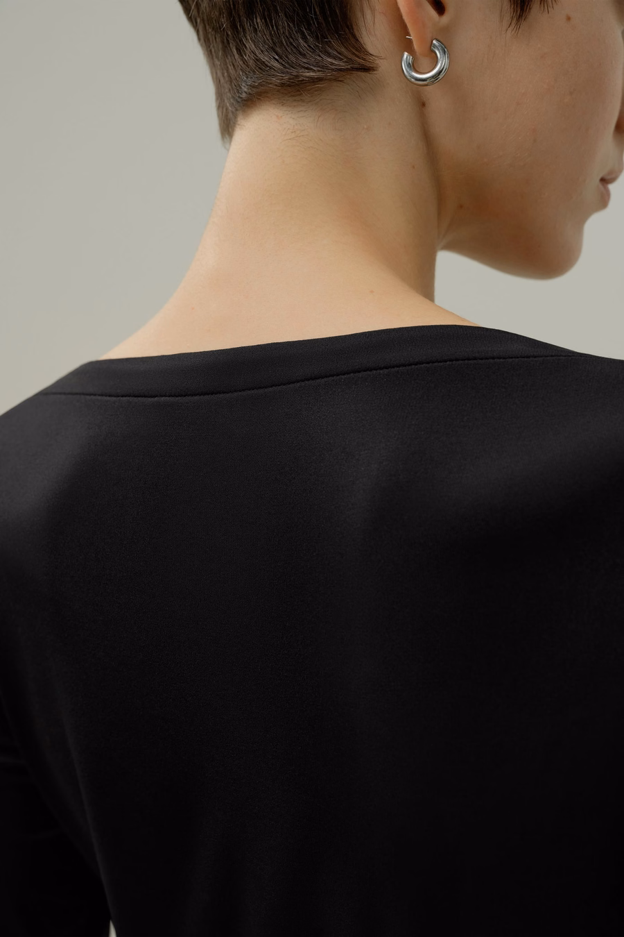Top a Collo Barca Stretch Jersey di Seta Breeze