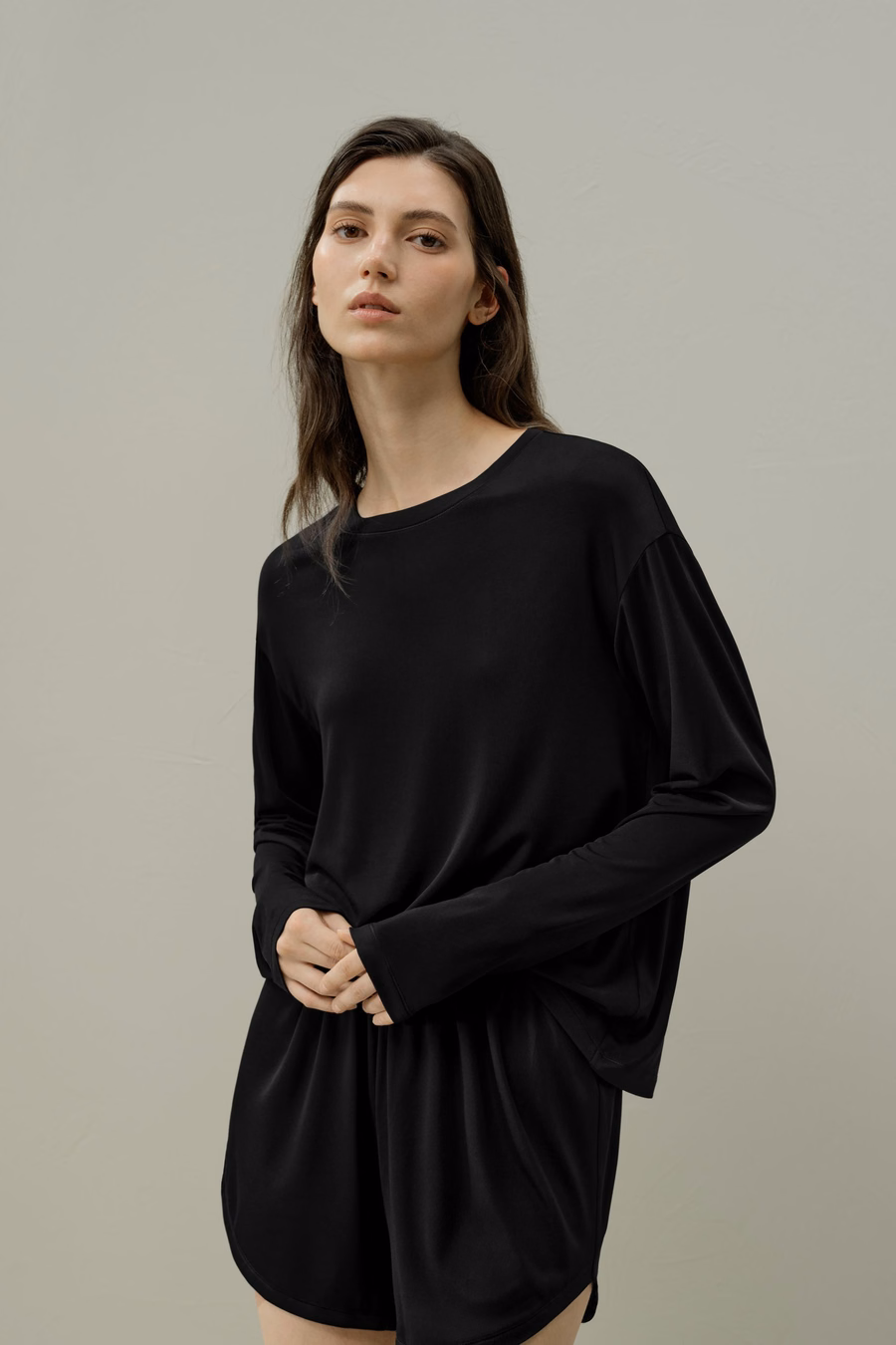 Top rilassato in jersey di seta Breeze