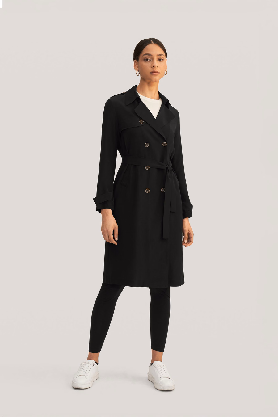 Classico Trench Coat in Seta Doppiopetto