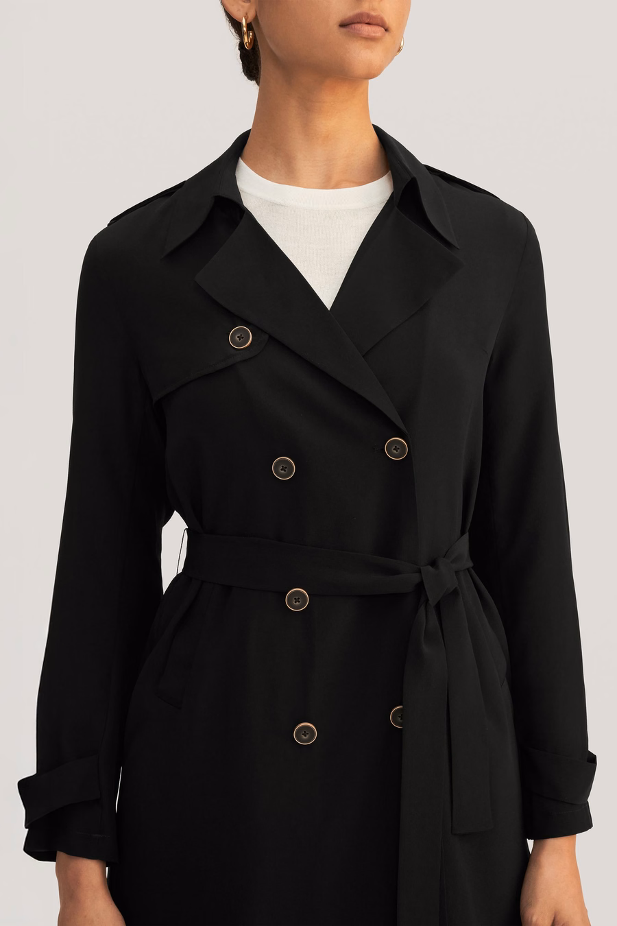 Classico Trench Coat in Seta Doppiopetto