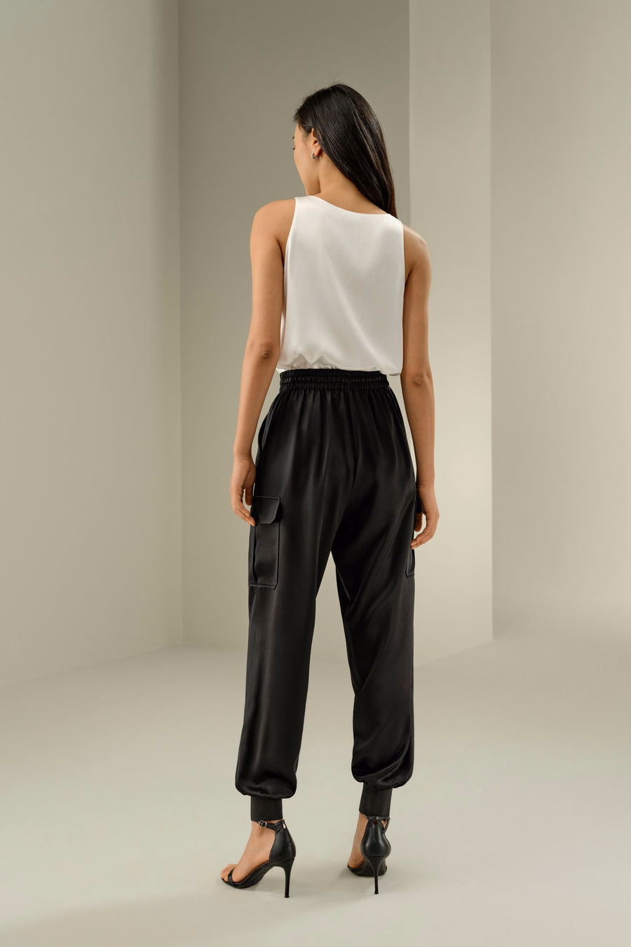 Pantaloni di seta safari