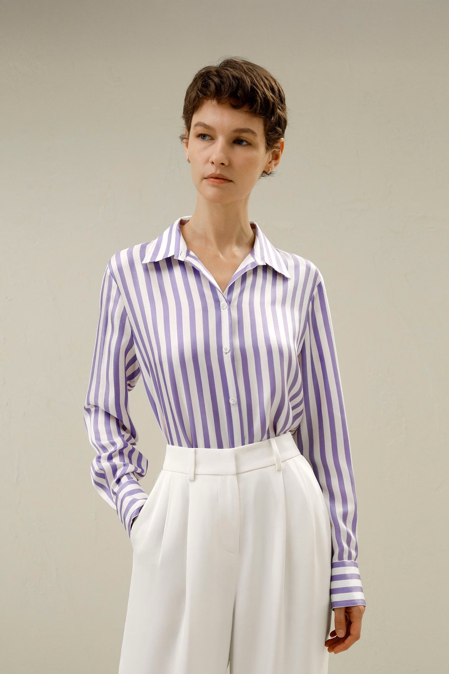 Camicia di seta Amalfi a righe