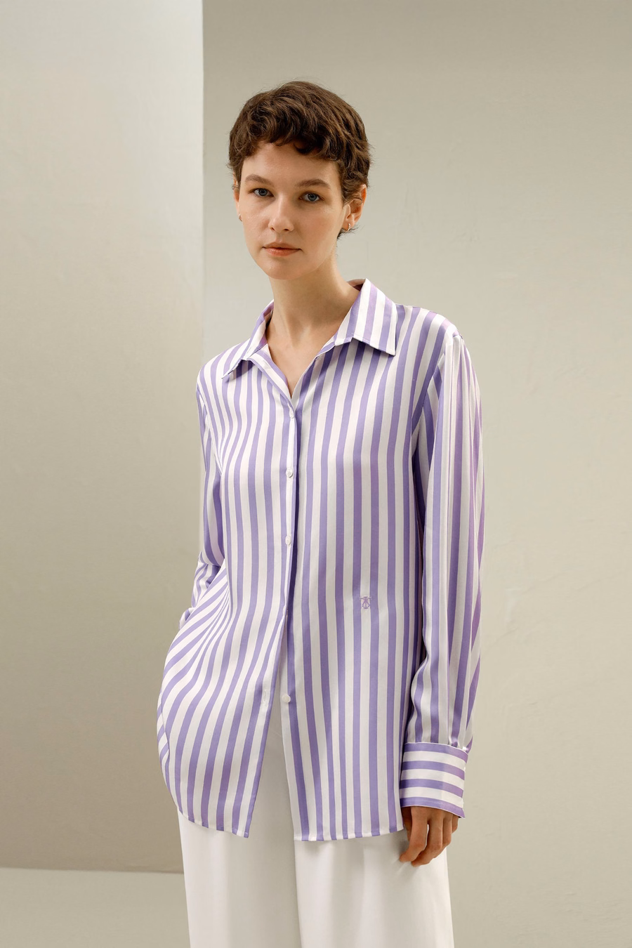 Camicia di seta Amalfi a righe