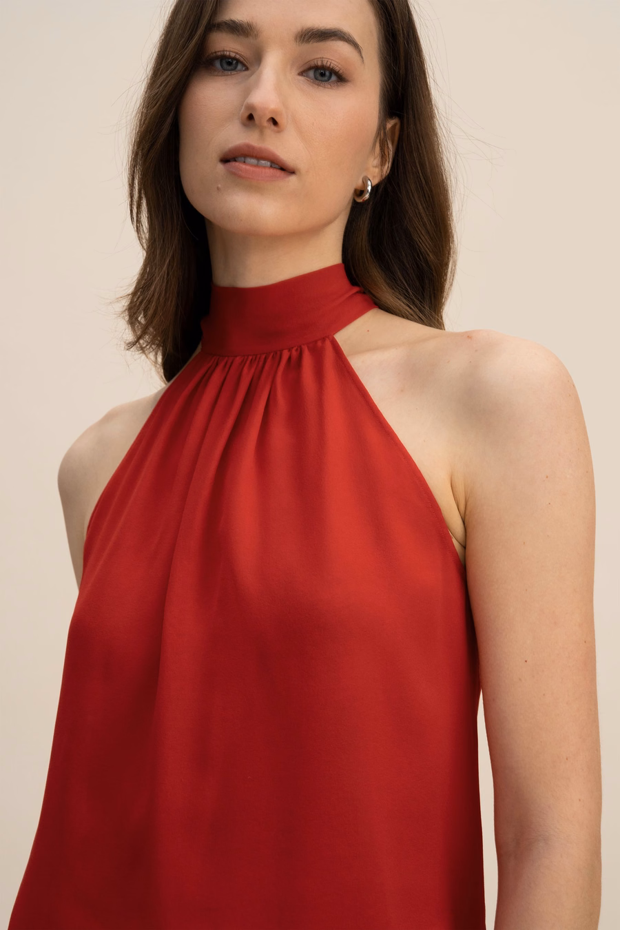 Top Halter in Georgette di Seta