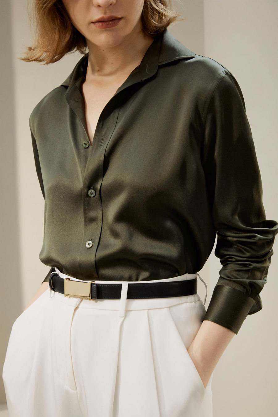 Camicia di seta su misura