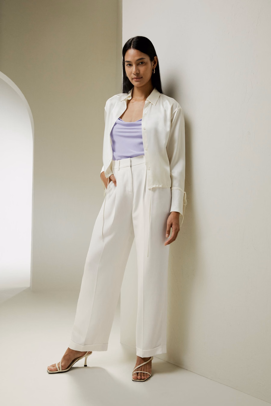 Blusa di seta con coulisse