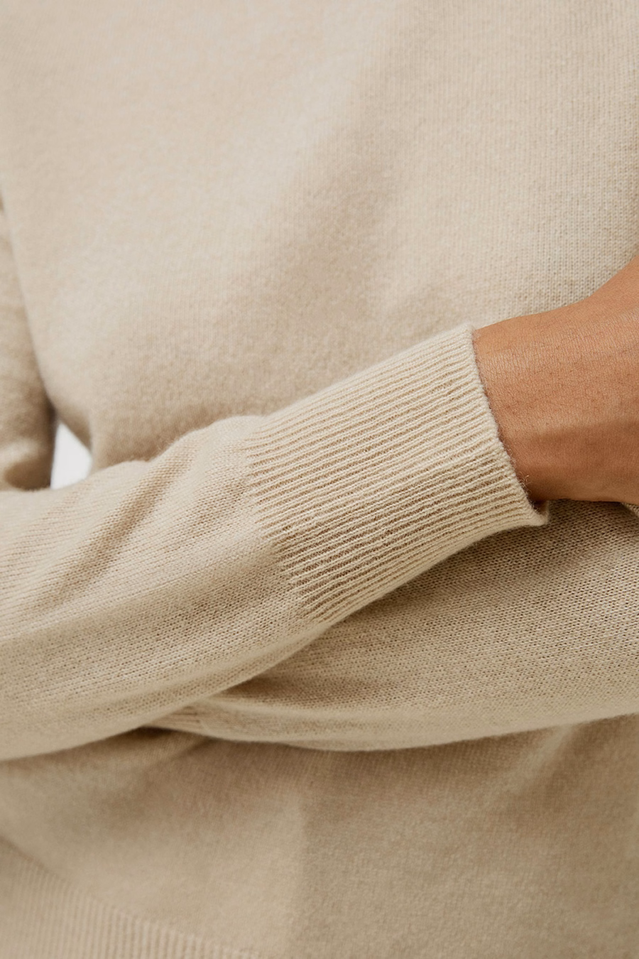 Maglione a collo alto in cashmere puro
