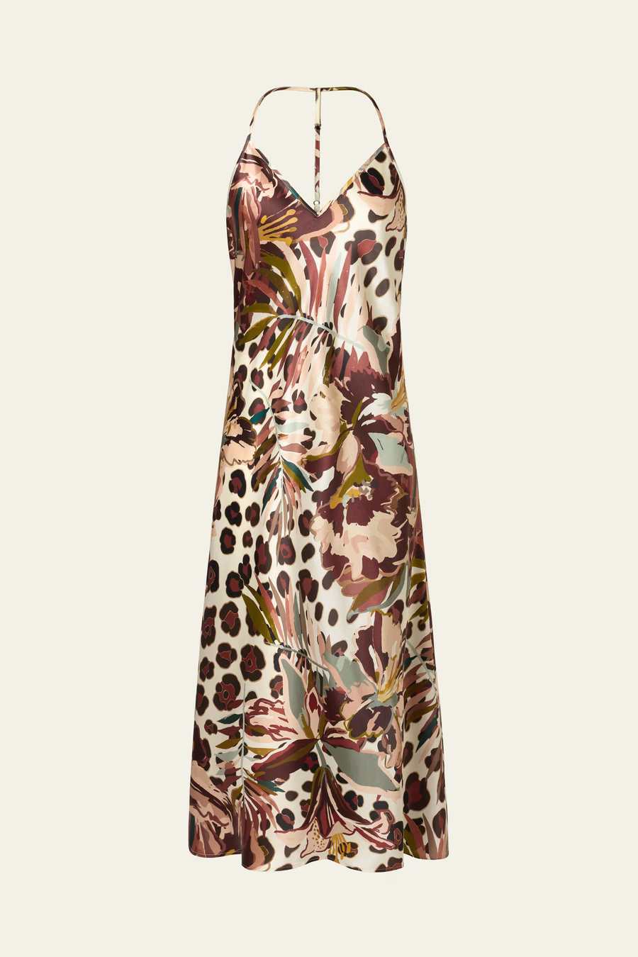 Maxi Vestito da Notte in Seta Minimalista