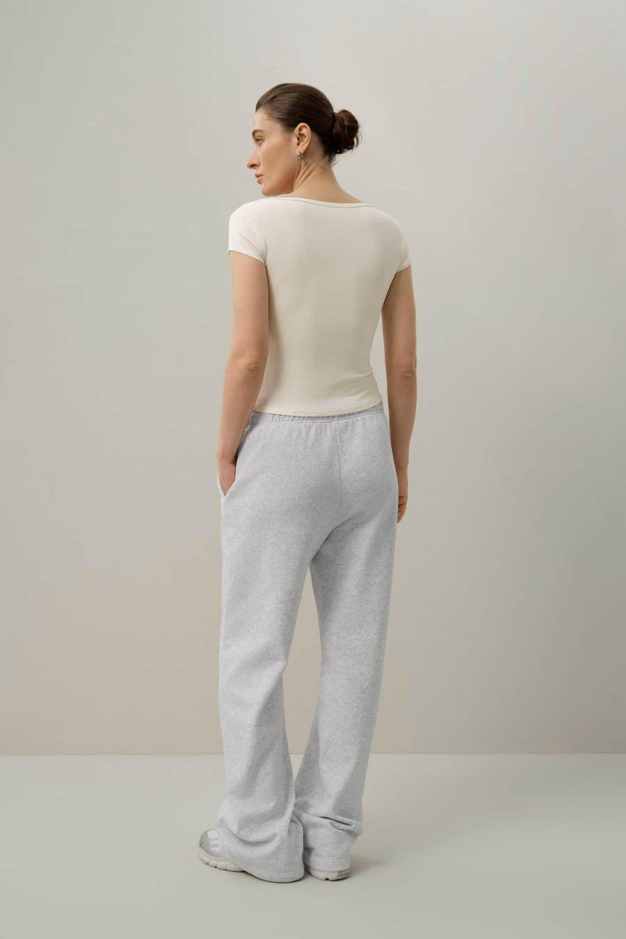 T-shirt con scollatura a V di Jersey di Seta Breeze