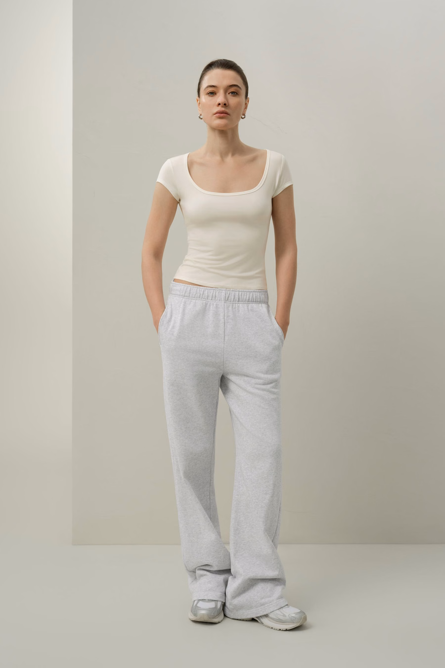 T-shirt con scollatura a V di Jersey di Seta Breeze