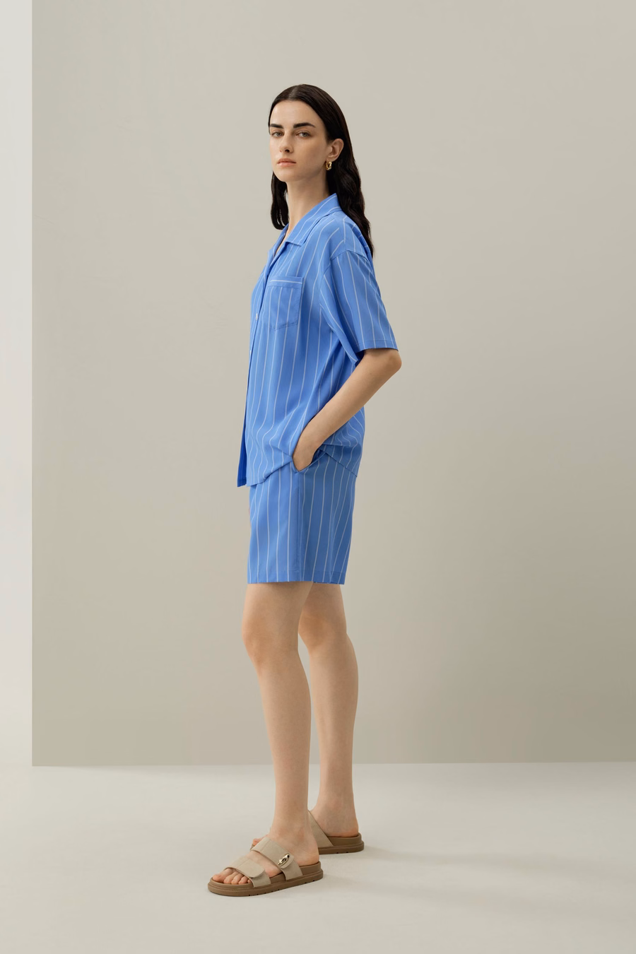 Amalfi Striped Cuban Collar Shirt