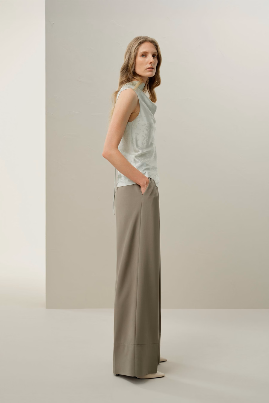YING Top in Seta Jacquard