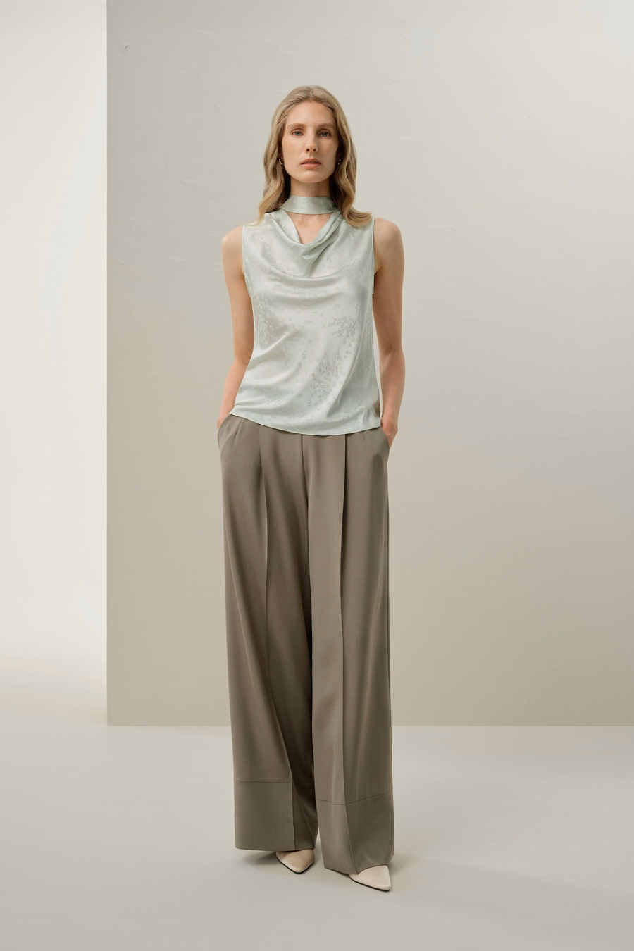 YING Top in Seta Jacquard