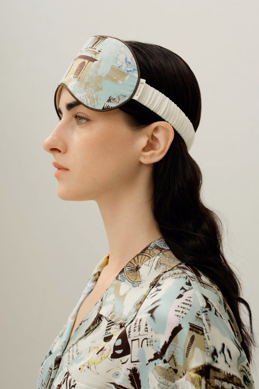 Maschera per occhi in seta Zodiac Acquario