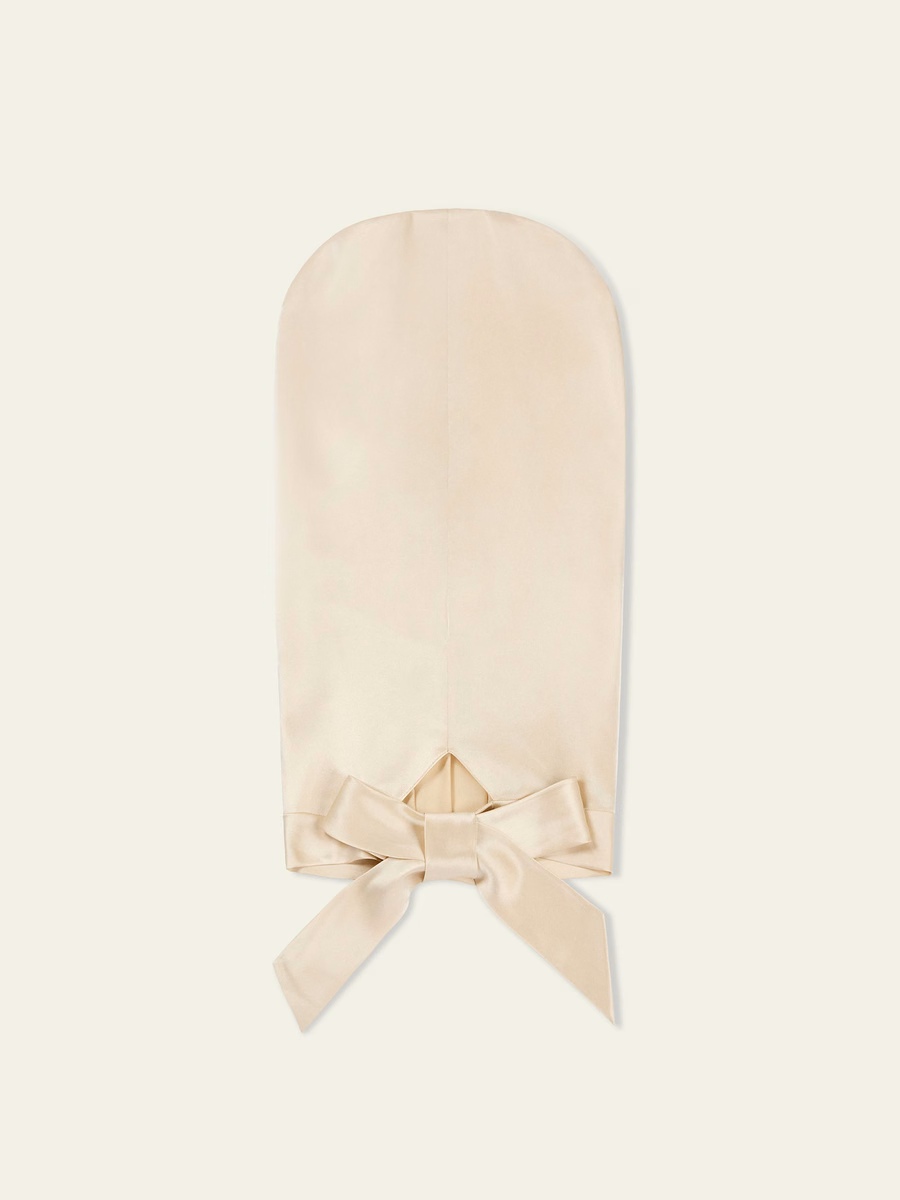 Cappello per capelli a treccia in seta con nastro